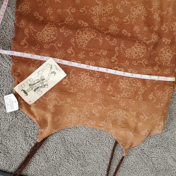 NWT Donna Jessica Brown Sundress w/Beaded Straps - Picture 4 of 4